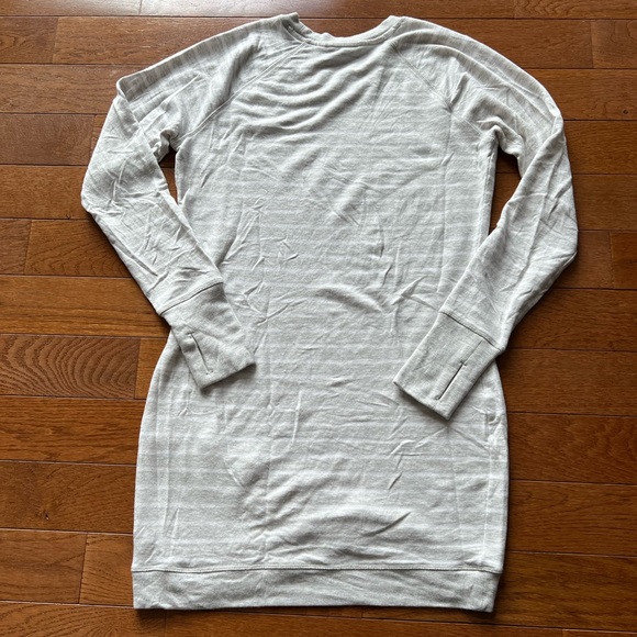❤️ATHLETA CRISS CROSS MODAL SWEATSHIRT DRESS/TUNIC TOP-S-GREY MINI STRIPE❤️ - Picture 4 of 14